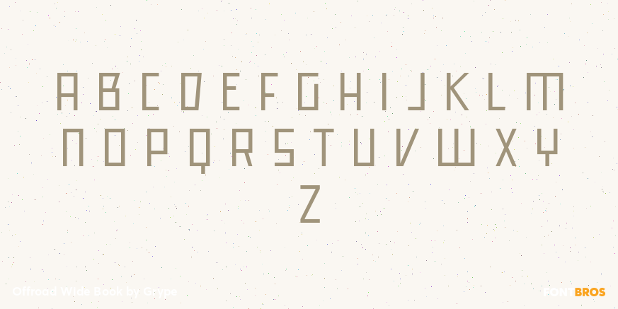 Offroad Wide Book Font Poster #2