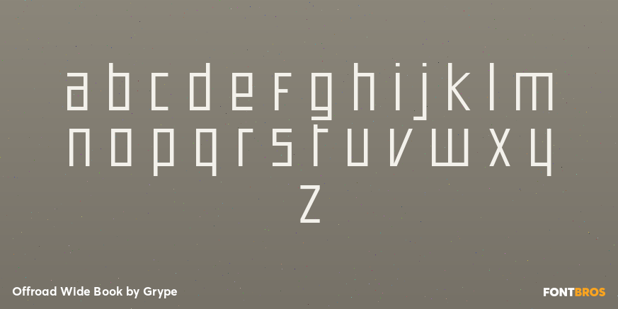 Offroad Wide Book Font Poster #3