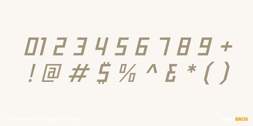 Offroad Wide Oblique Font Poster #1