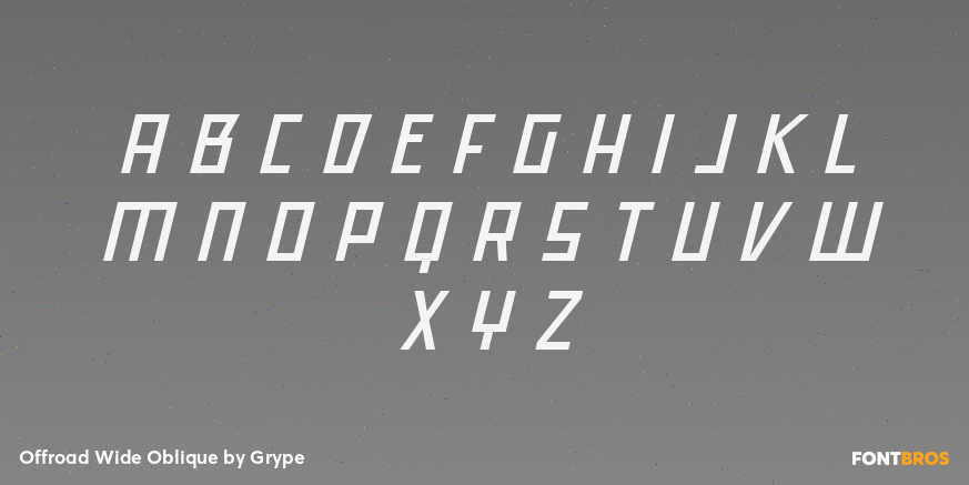 Offroad Wide Oblique Font Poster #1