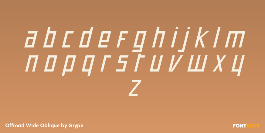 Offroad Wide Oblique Font Poster #1