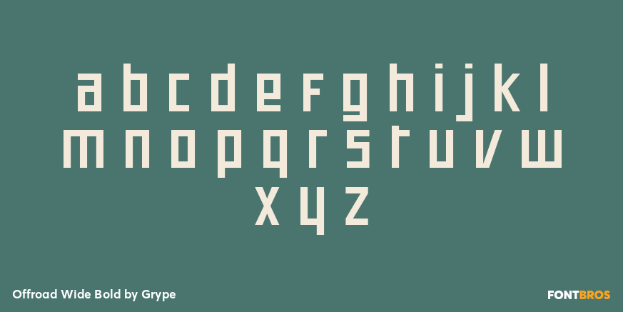 Offroad Wide Bold Font Poster #3