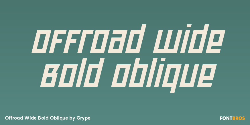 Offroad Wide Bold Oblique Font Poster #1