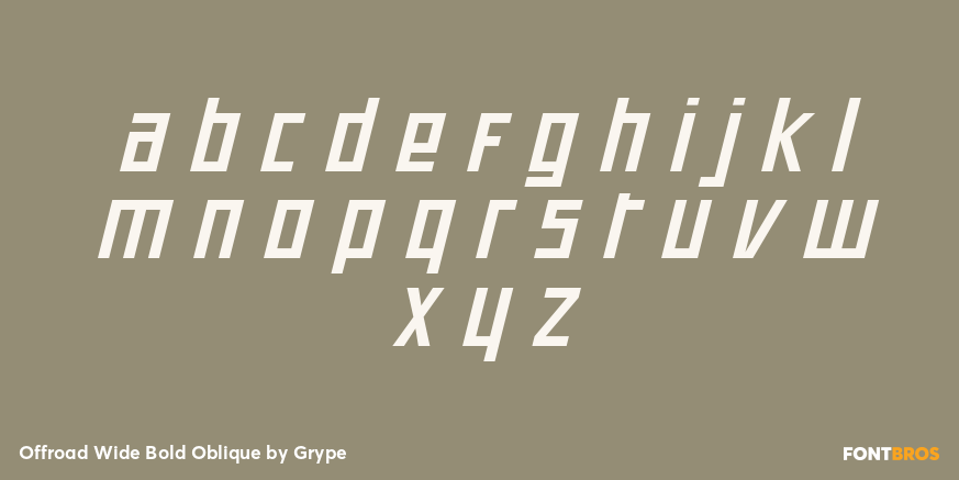 Offroad Wide Bold Oblique Font Poster #3