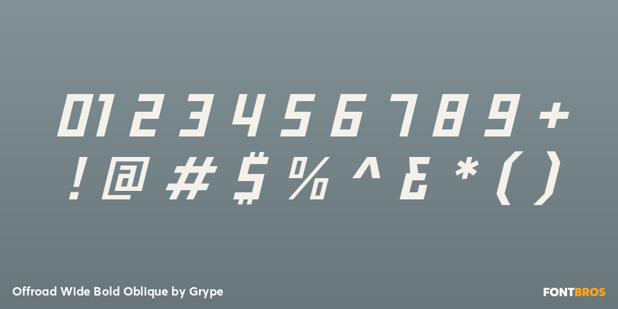 Offroad Wide Bold Oblique Font Poster #4