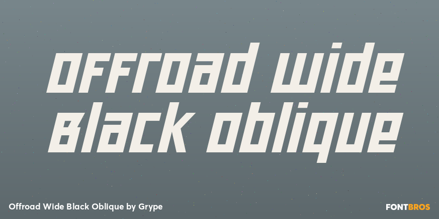 Offroad Wide Black Oblique Font Poster #1