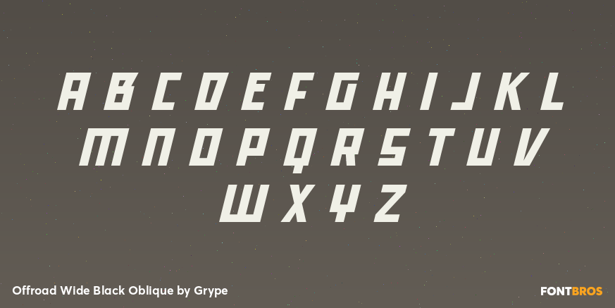 Offroad Wide Black Oblique Font Poster #2