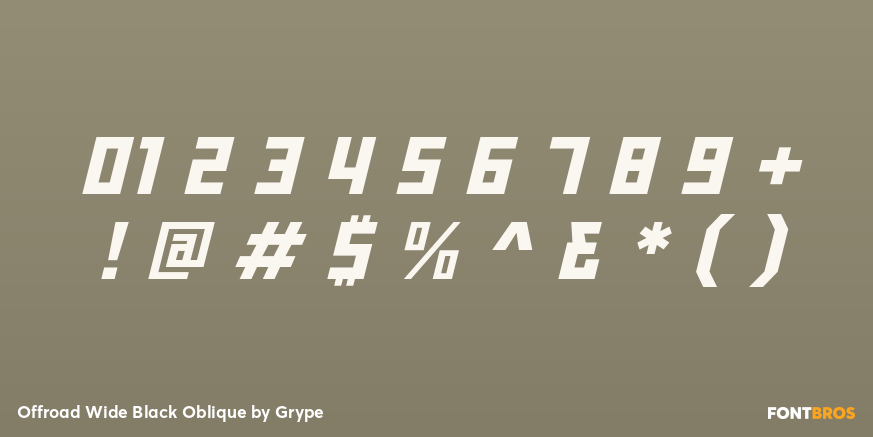 Offroad Wide Black Oblique Font Poster #4
