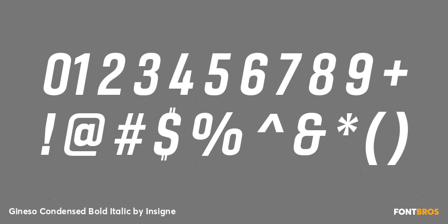 Gineso Condensed Bold Italic Font Poster #1