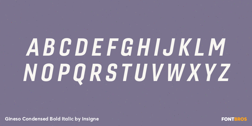 Gineso Condensed Bold Italic Font Poster #1