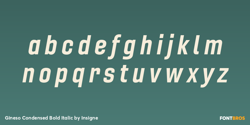 Gineso Condensed Bold Italic Font Poster #1