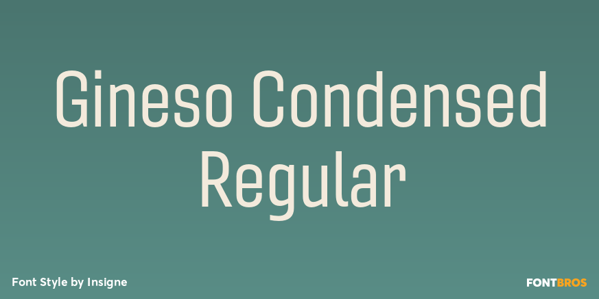 Gineso Condensed Regular Font Poster #1
