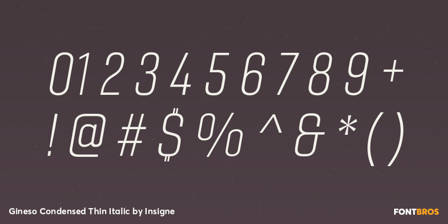Gineso Condensed Thin Italic Font Poster #1