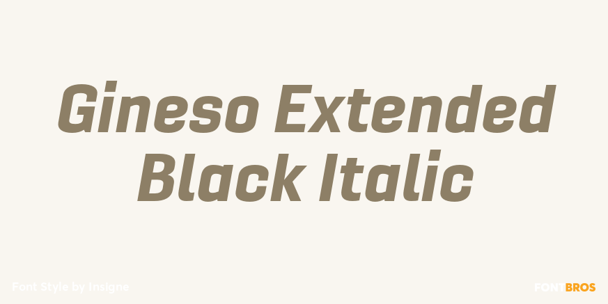 Gineso Extended Black Italic Font Poster #1