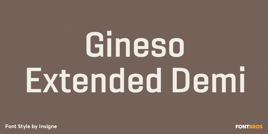 Gineso Extended Demi Font Poster #1
