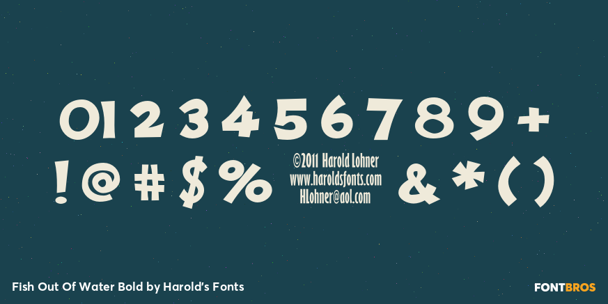 Fish Out Of Water Bold Font Poster #1