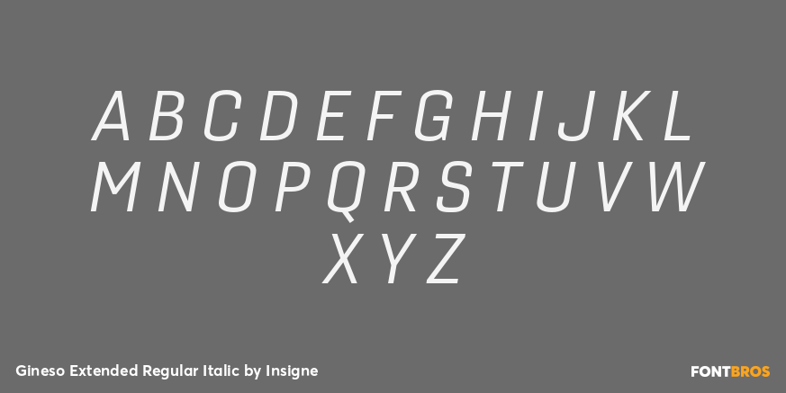 Gineso Extended Regular Italic Font Poster #1