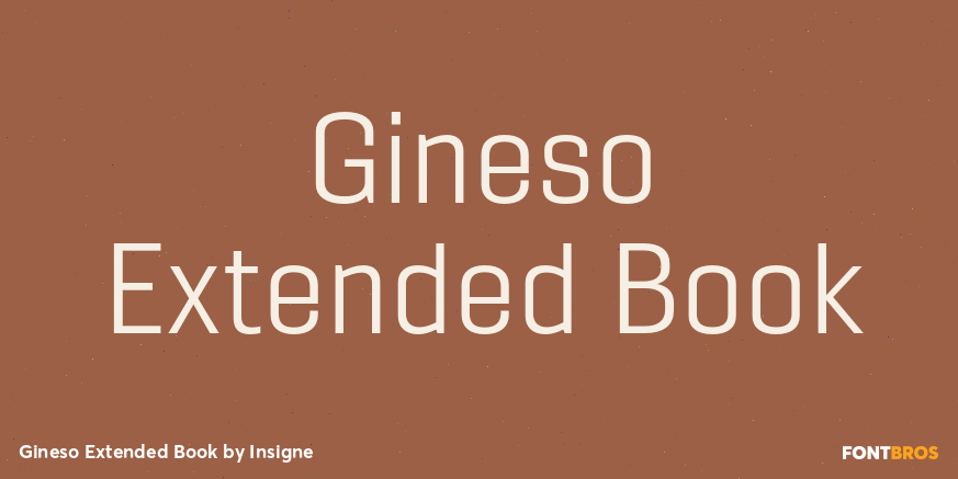 Gineso Extended Book Font Poster #1