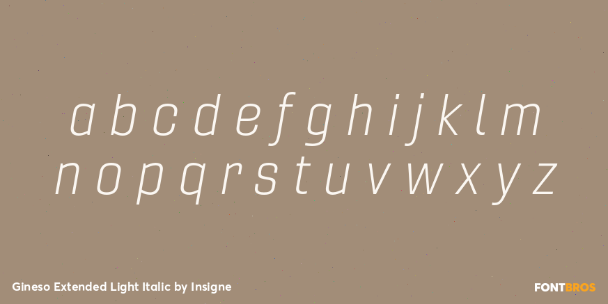 Gineso Extended Light Italic Font Poster #3