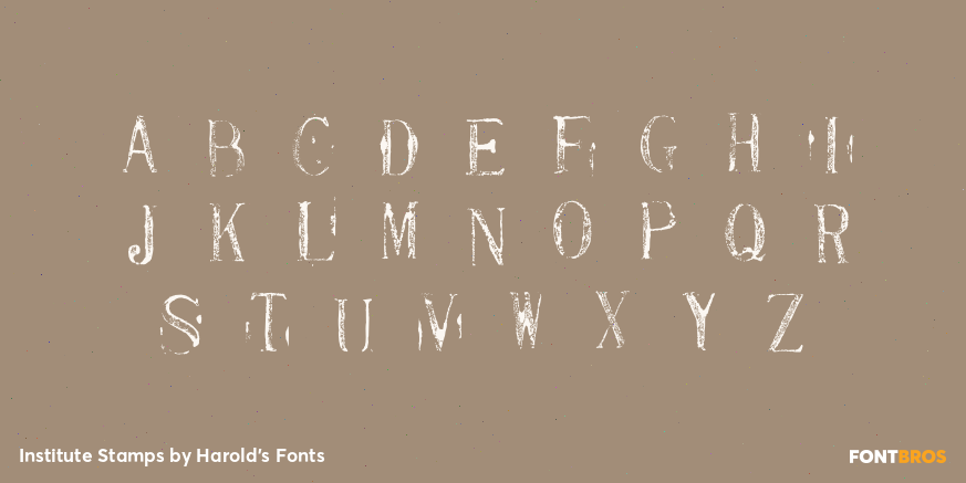 Institute Stamps Font Poster #2