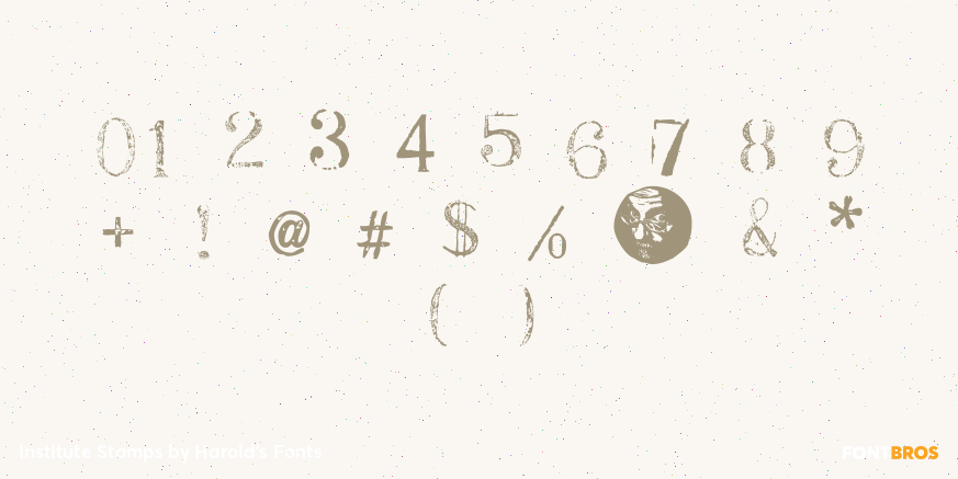 Institute Stamps Font Poster #4