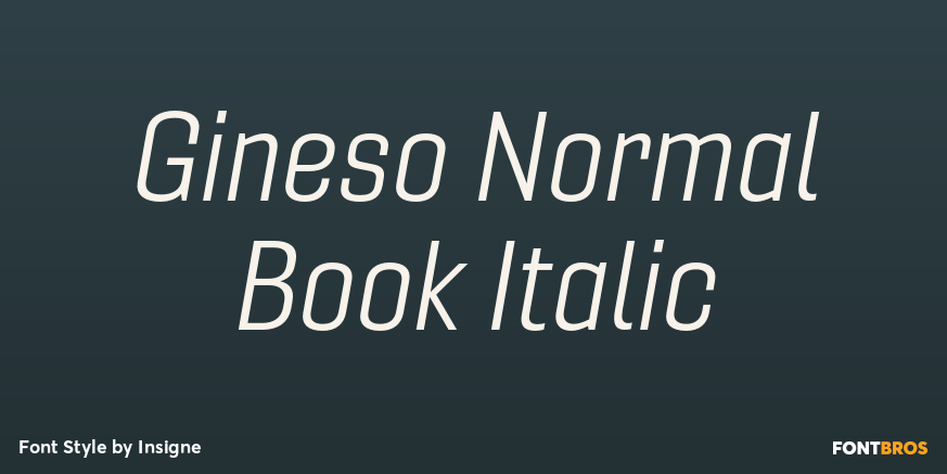 Gineso Normal Book Italic Font Poster #1
