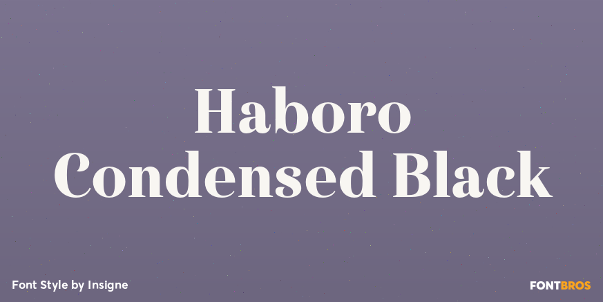 Haboro Condensed Black Font Poster #1