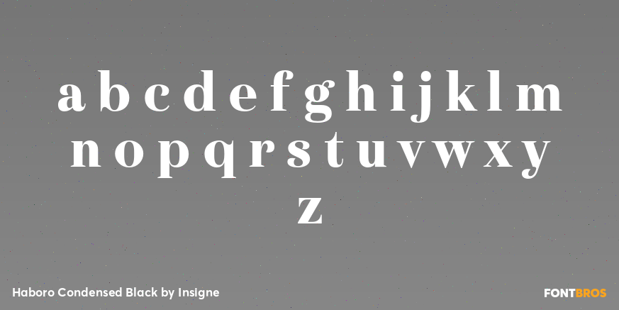 Haboro Condensed Black Font Poster #1
