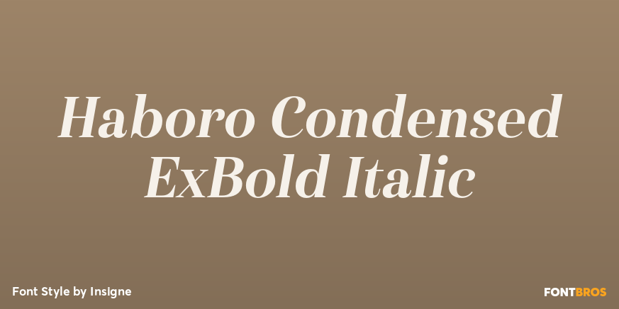 Haboro Condensed ExBold Italic Font Poster #1