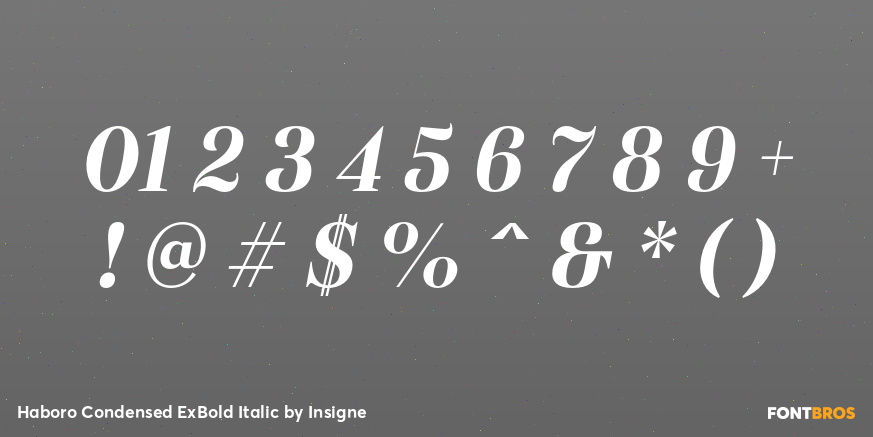 Haboro Condensed ExBold Italic Font Poster #1