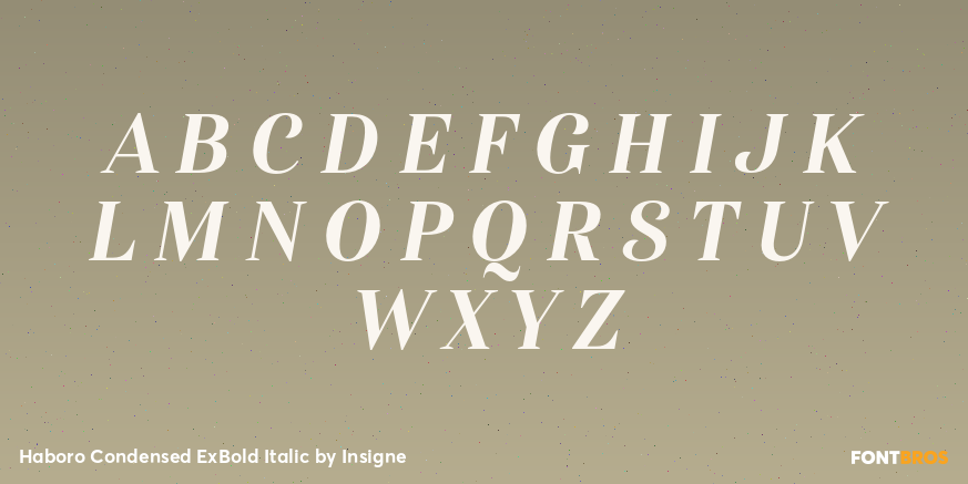 Haboro Condensed ExBold Italic Font Poster #1