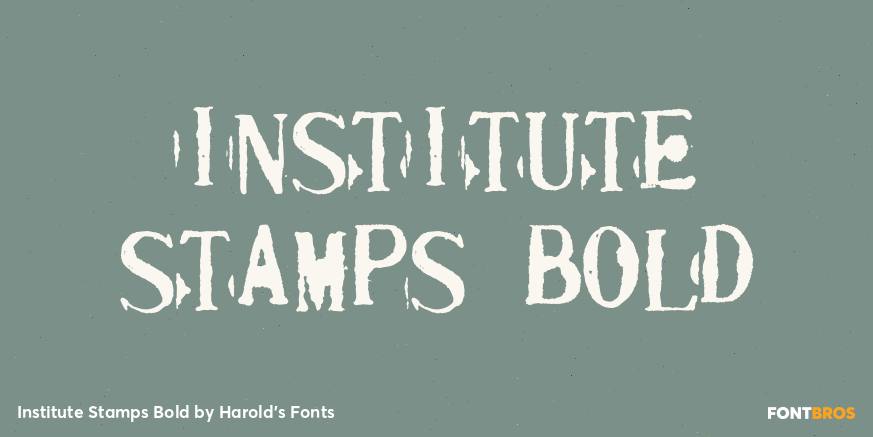 Institute Stamps Bold Font Poster #1