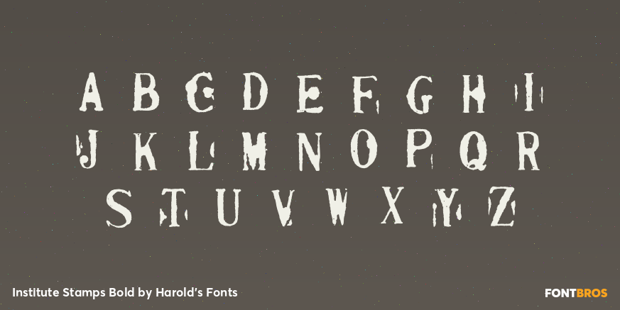 Institute Stamps Bold Font Poster #2