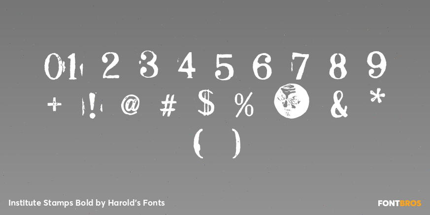 Institute Stamps Bold Font Poster #4