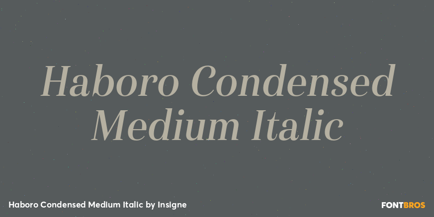 Haboro Condensed Medium Italic Font Poster #1