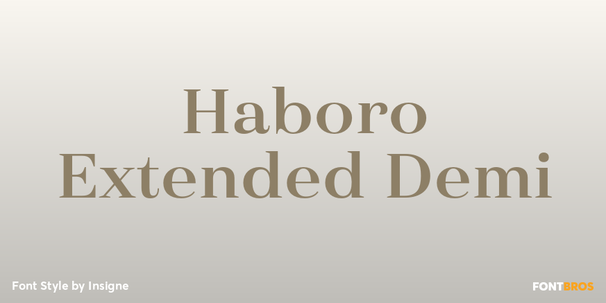 Haboro Extended Demi Font Poster #1