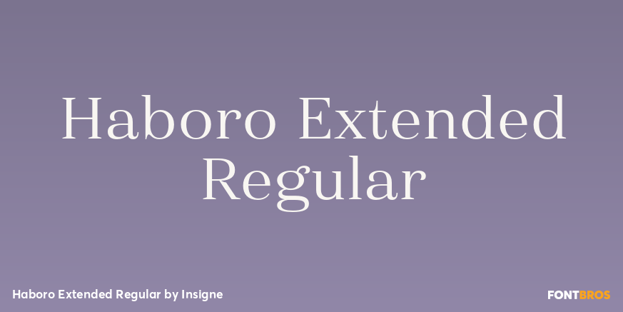 Haboro Extended Regular Poster
