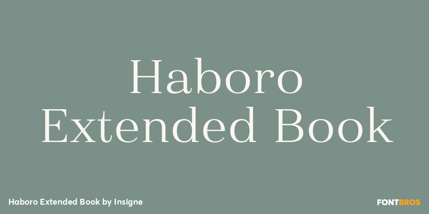 Haboro Extended Book Font Poster #1