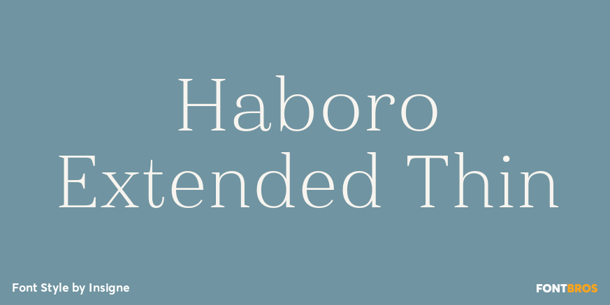 Haboro Extended Thin Font Poster #1