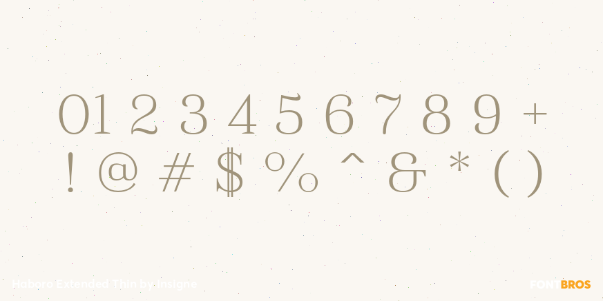 Haboro Extended Thin Font Poster #1