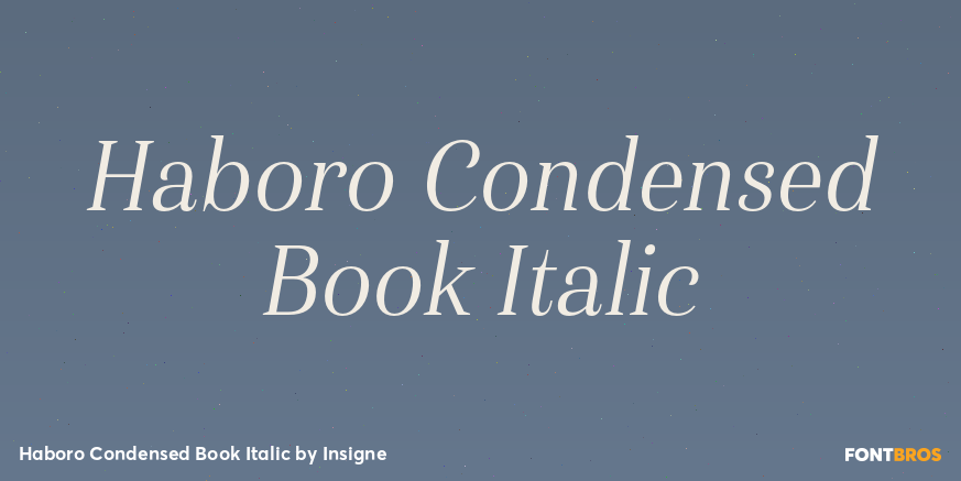 Haboro Condensed Book Italic Font Poster #1
