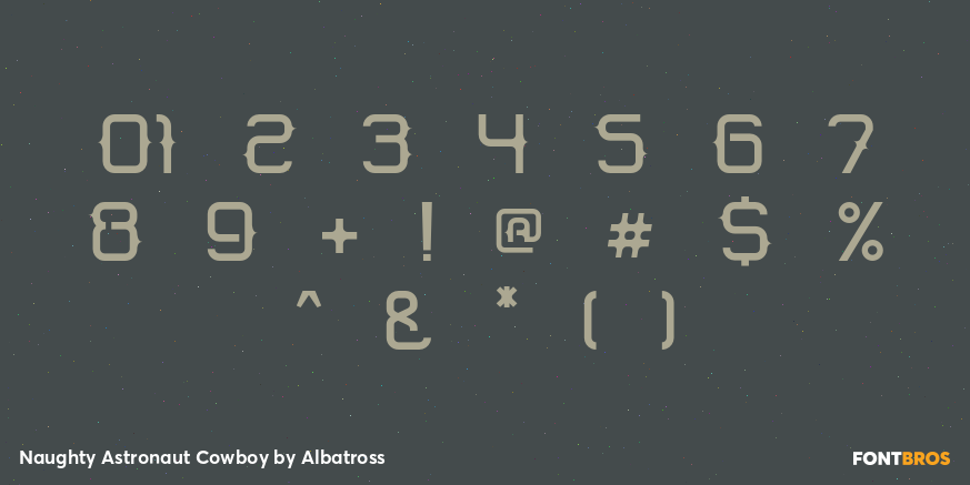 Naughty Astronaut Cowboy Font Poster #1