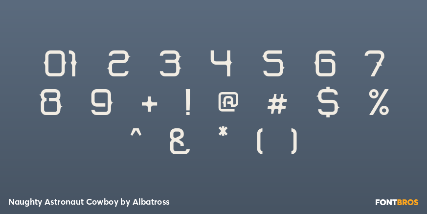 Naughty Astronaut Cowboy Font Poster #4