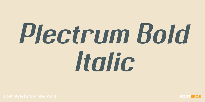 Plectrum Bold Italic Font Poster #1