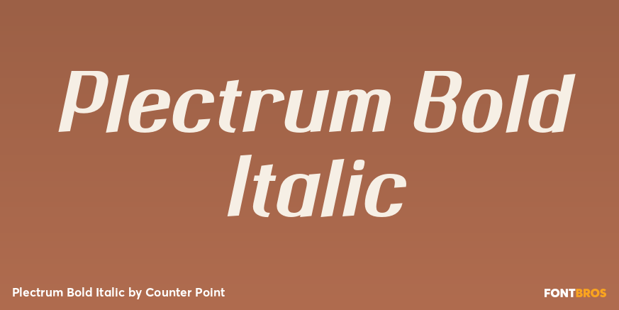 Plectrum Bold Italic Font Poster #1