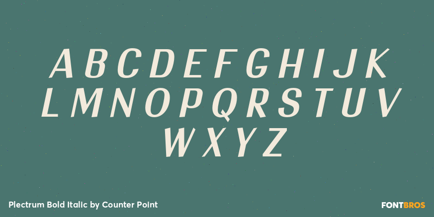 Plectrum Bold Italic Font Poster #2