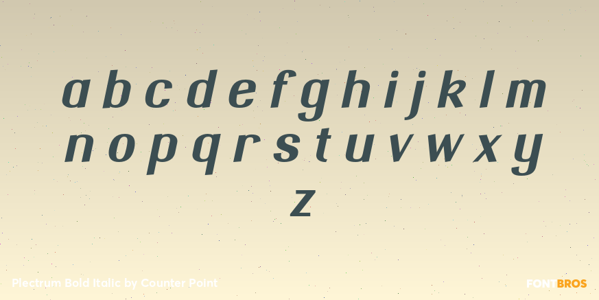 Plectrum Bold Italic Font Poster #1