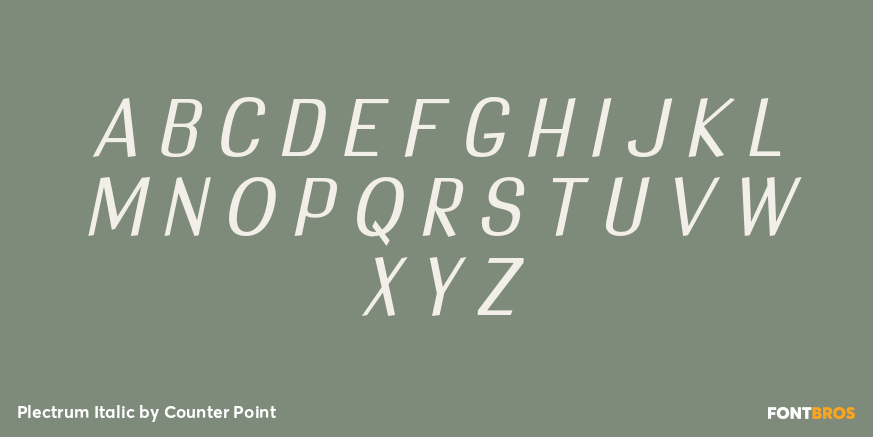 Plectrum Italic Font Poster #2