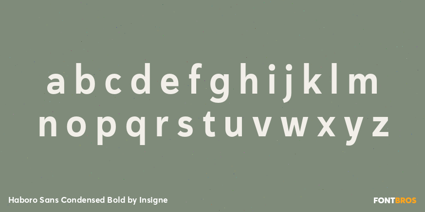 Haboro Sans Condensed Bold Font Poster #1