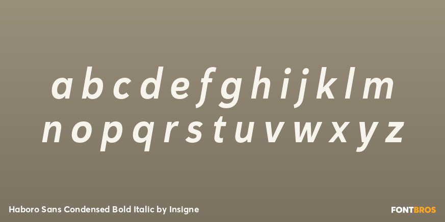 Haboro Sans Condensed Bold Italic Font Poster #3
